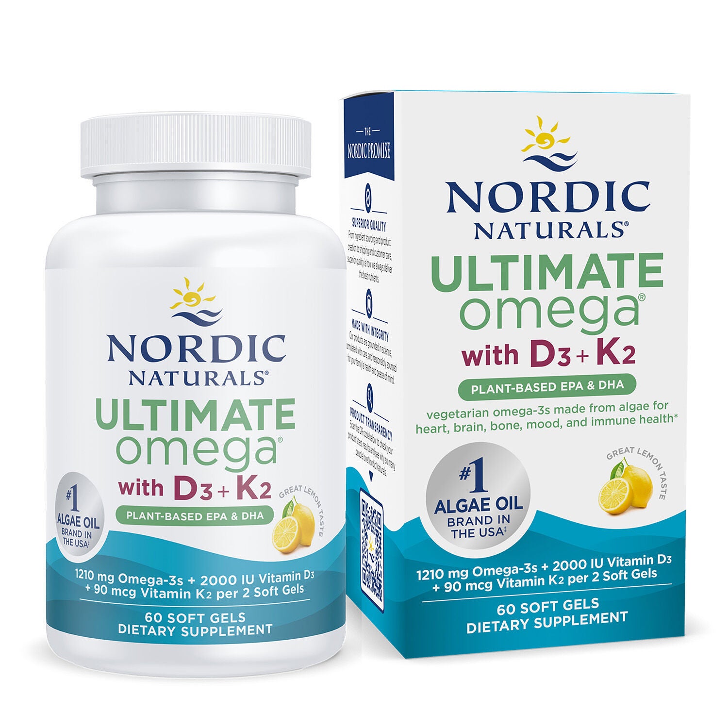 Omega Plant Based D3+K2 (30 Servings) | GNC
